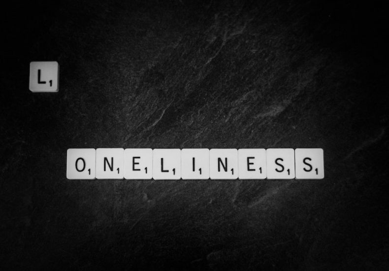 The word loneliness, with the letter L all by itself.